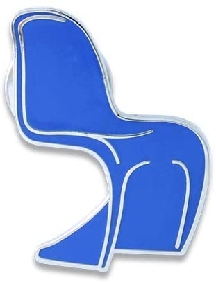 Acme Studio Pin "Chair" by Vernon Panton - Blue/Red/Yellow - Design and Grace