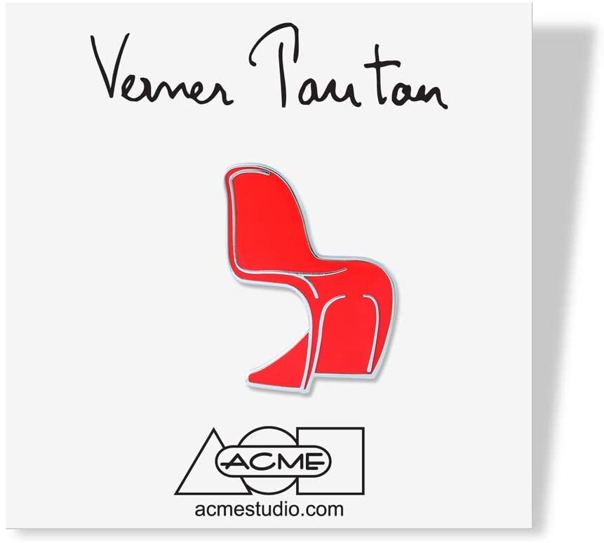 Acme Studio Pin "Chair" by Vernon Panton - Blue/Red/Yellow - Design and Grace