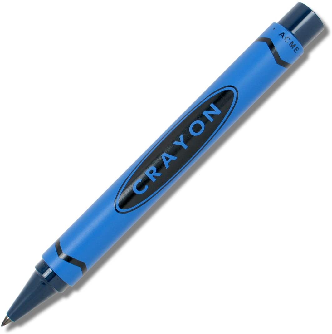 ACME Studio Crayon - Retractable Roller Ball Pen by Adrian Olabuenaga. Blue/Pink/Red/Purple/Teal/Yellow