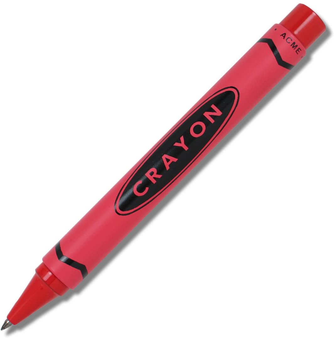 ACME Studio Crayon - Retractable Roller Ball Pen by Adrian Olabuenaga. Blue/Pink/Red/Purple/Teal/Yellow