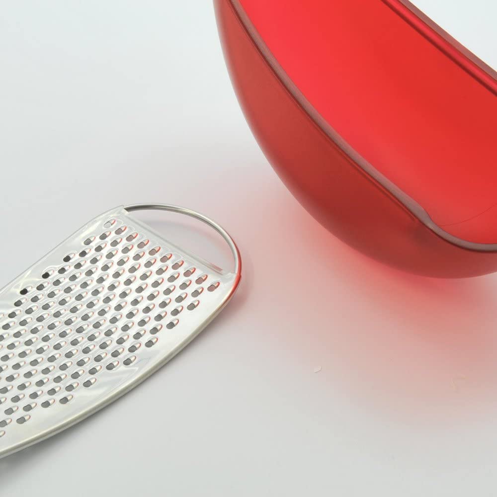 A di Alessi Parmenide Cheese Grater - Red/Ice/Black - Design and Grace