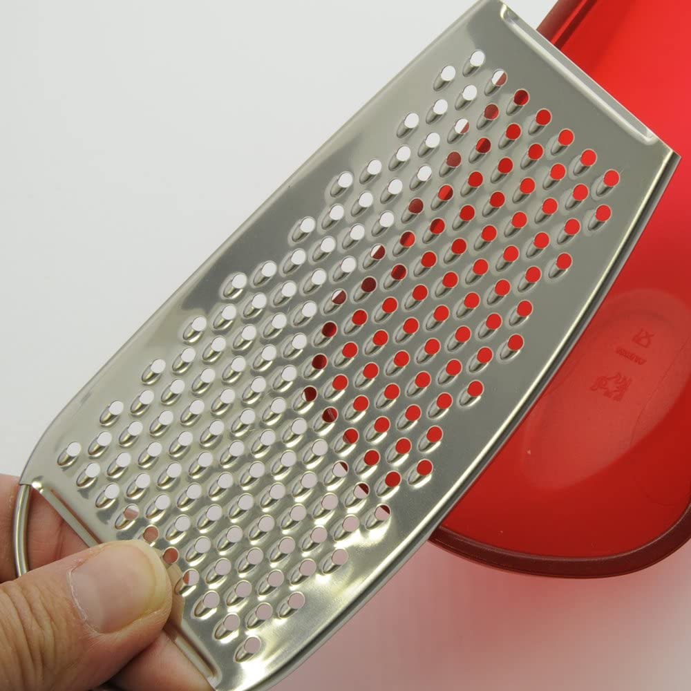 A di Alessi Parmenide Cheese Grater - Red/Ice/Black - Design and Grace