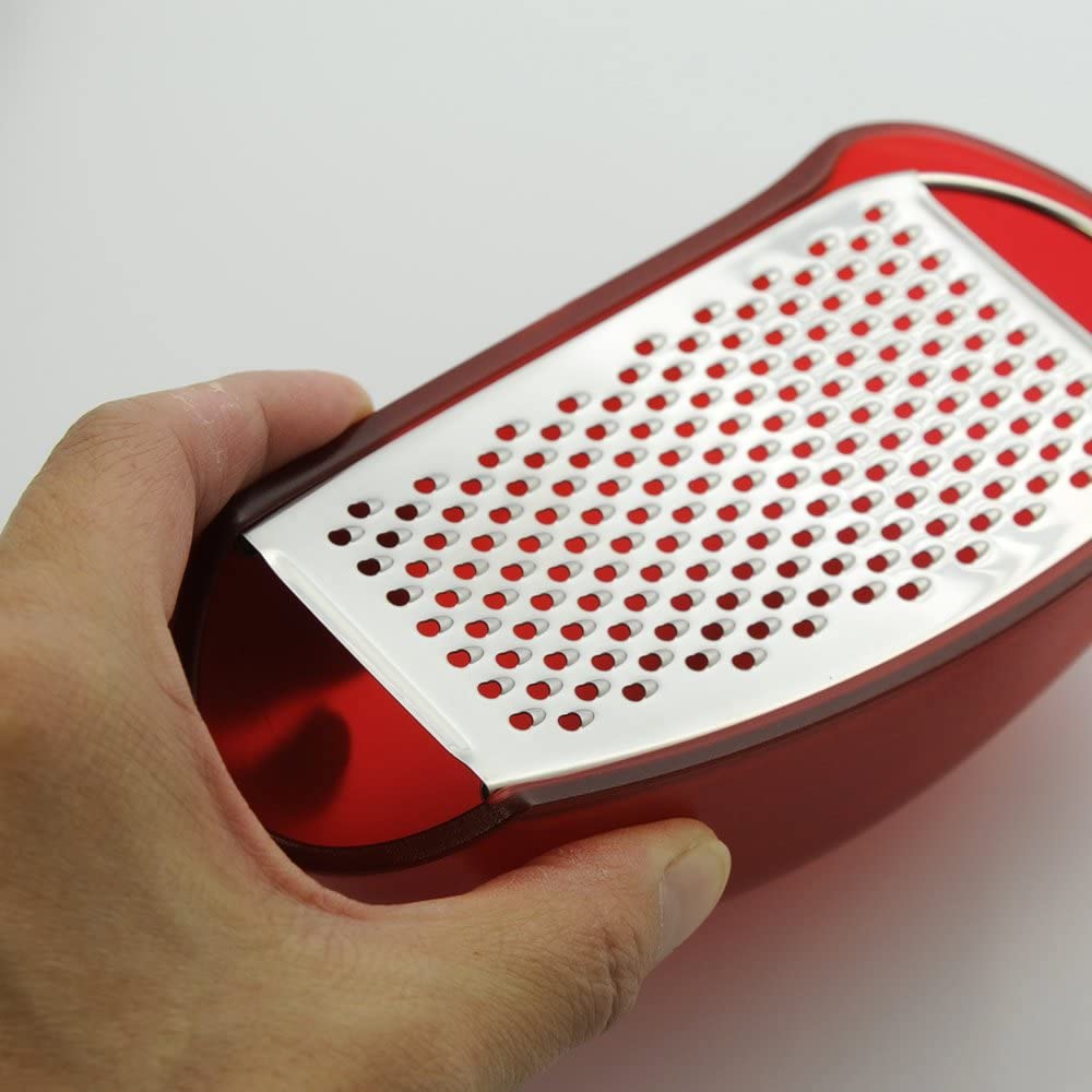 A di Alessi Parmenide Cheese Grater - Red/Ice/Black - Design and Grace