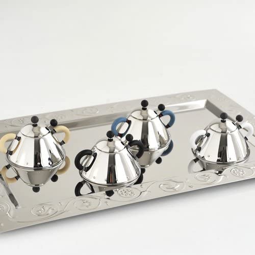 Alessi 9097 B Sugar Bowl And Spoon - Black - Design and Grace