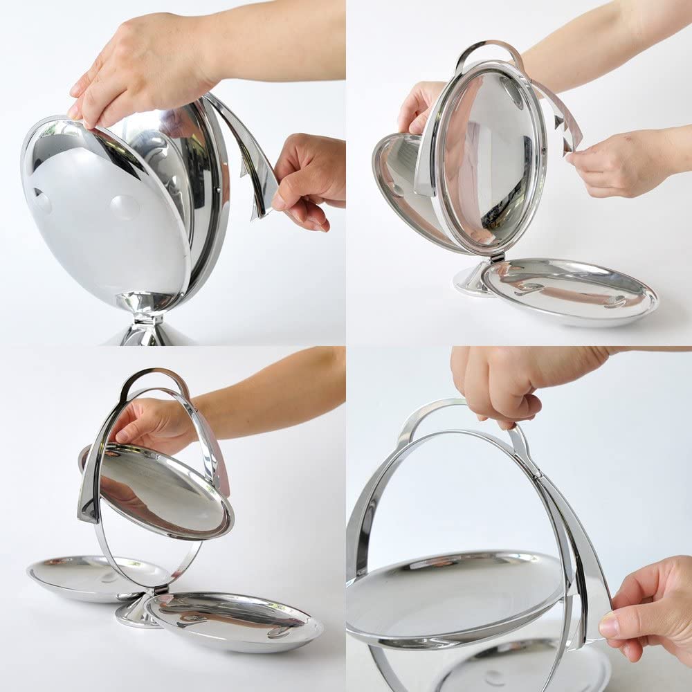 Alessi Anna Gong Folding Cake Stand - Silver - Design and Grace