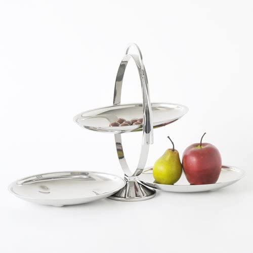 Alessi Anna Gong Folding Cake Stand - Silver - Design and Grace