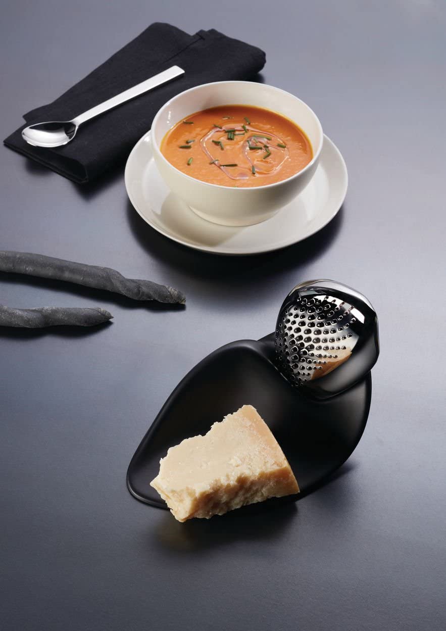 Alessi Forma Cheese Grater - Steel - Black. ZH03 - Design and Grace