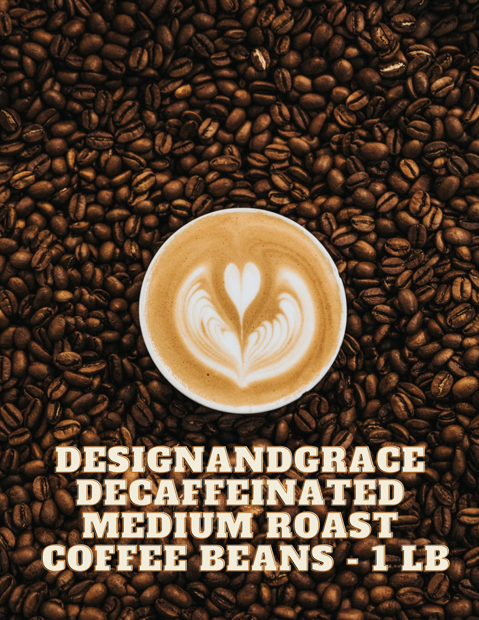 DesignandGrace Decaffeinated Medium Roast Coffee Beans - 1 lb