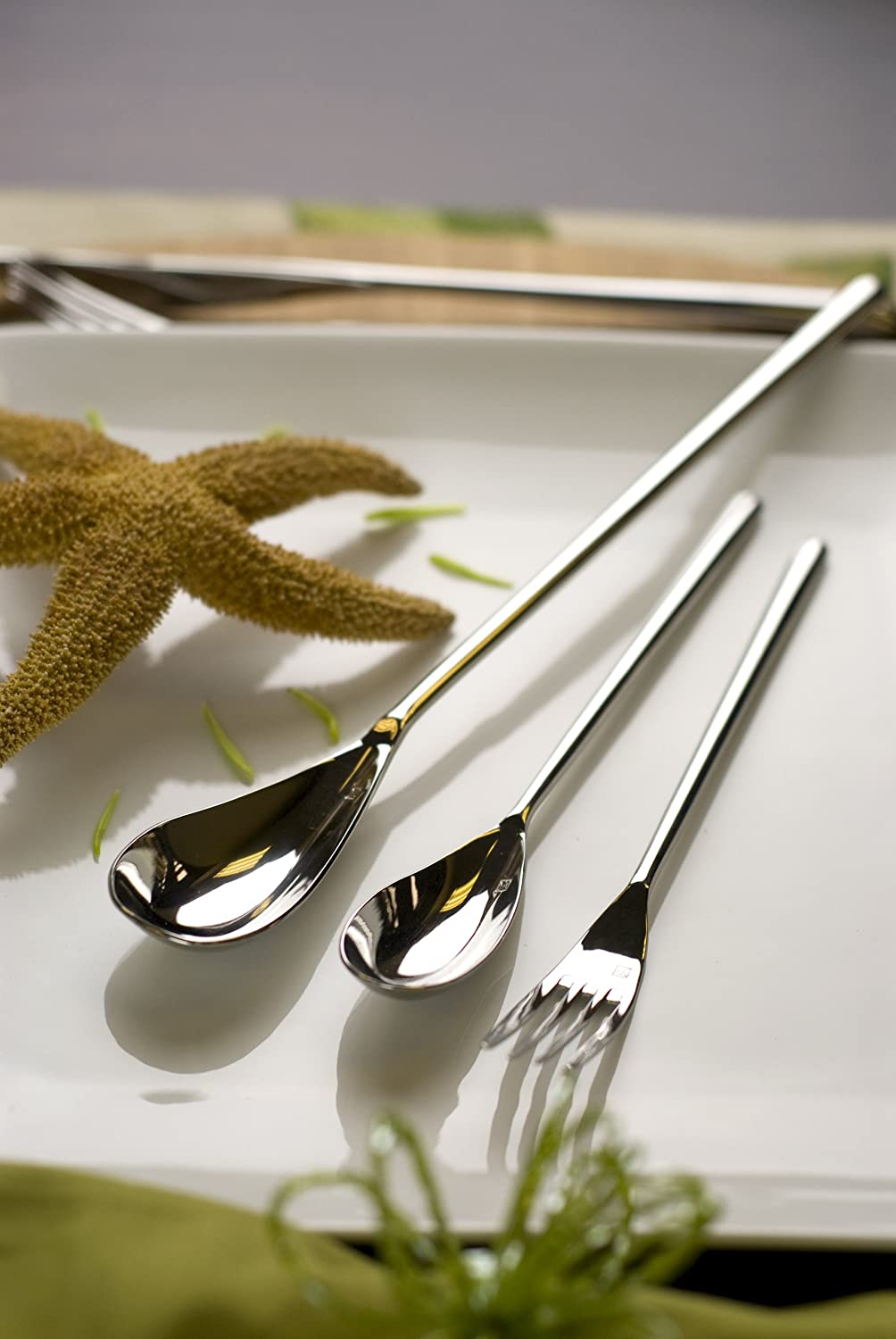 Fortessa Dragonfly 18/10 Stainless Steel Flatware, 8.5-Inch, Set of 12 - Design and Grace