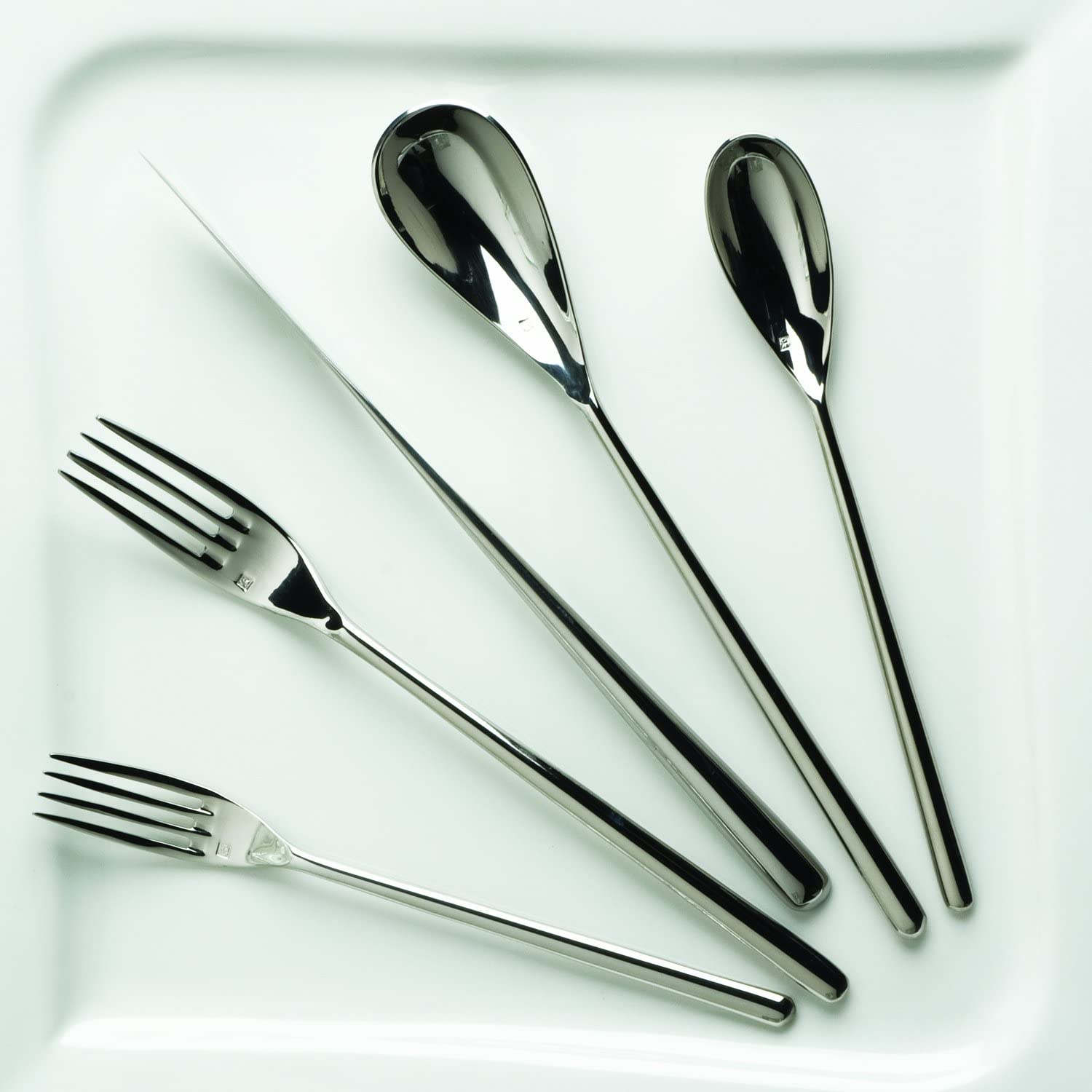Fortessa Dragonfly 18/10 Stainless Steel Flatware, 8.5-Inch, Set of 12 - Design and Grace