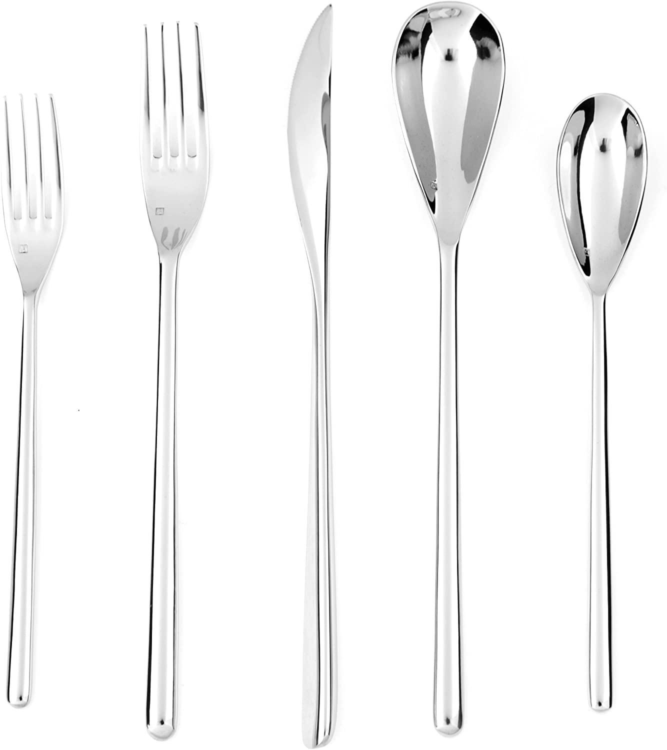 Fortessa Dragonfly 18/10 Stainless Steel Flatware, 8.5-Inch, Set of 12 - Design and Grace