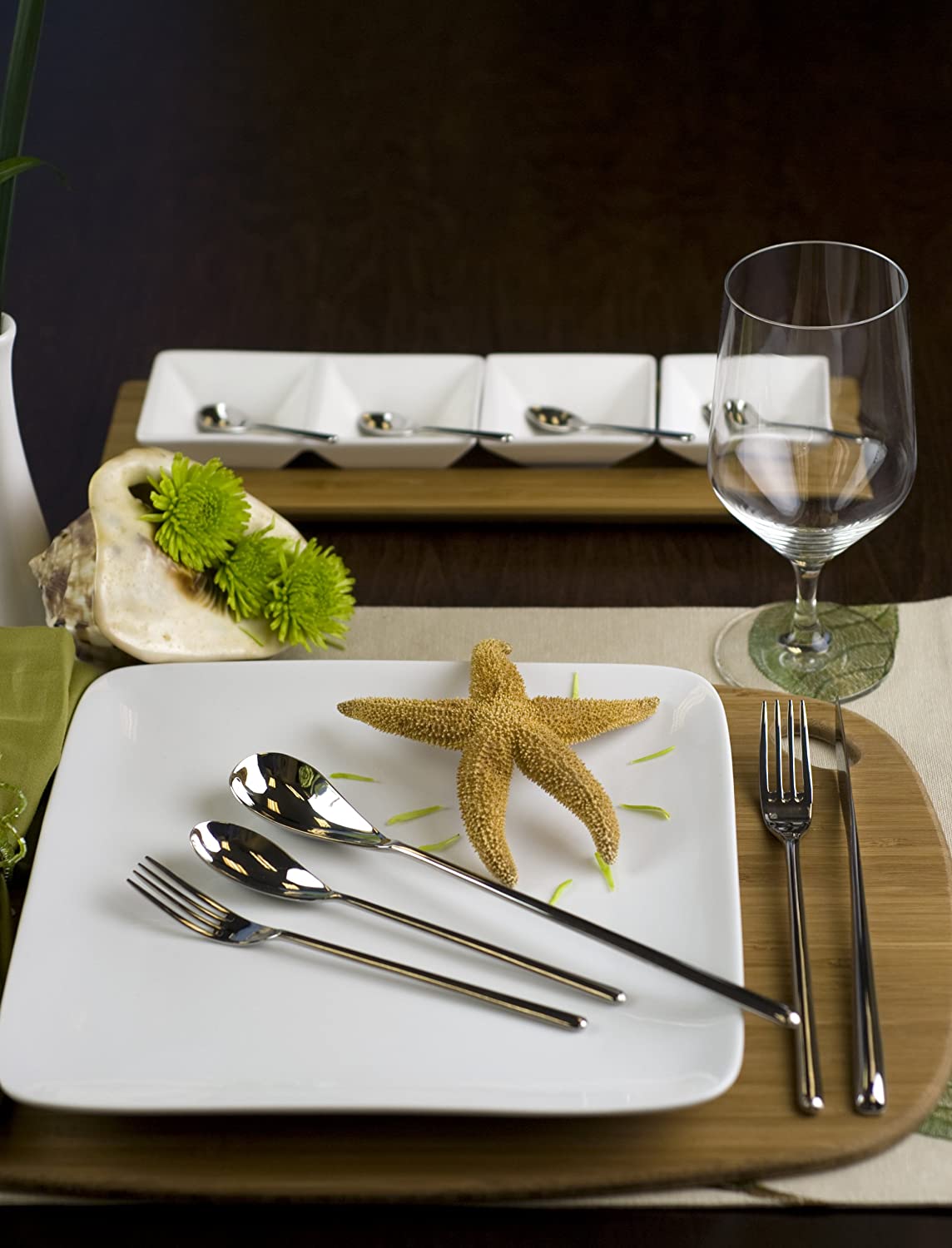 Fortessa Dragonfly 18/10 Stainless Steel Flatware, 8.5-Inch, Set of 12 - Design and Grace
