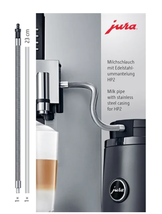 Jura Milk Pipe with Stainless Steel Casing - HP2 for GIGA X7, GIGA W3, GIGA 6
