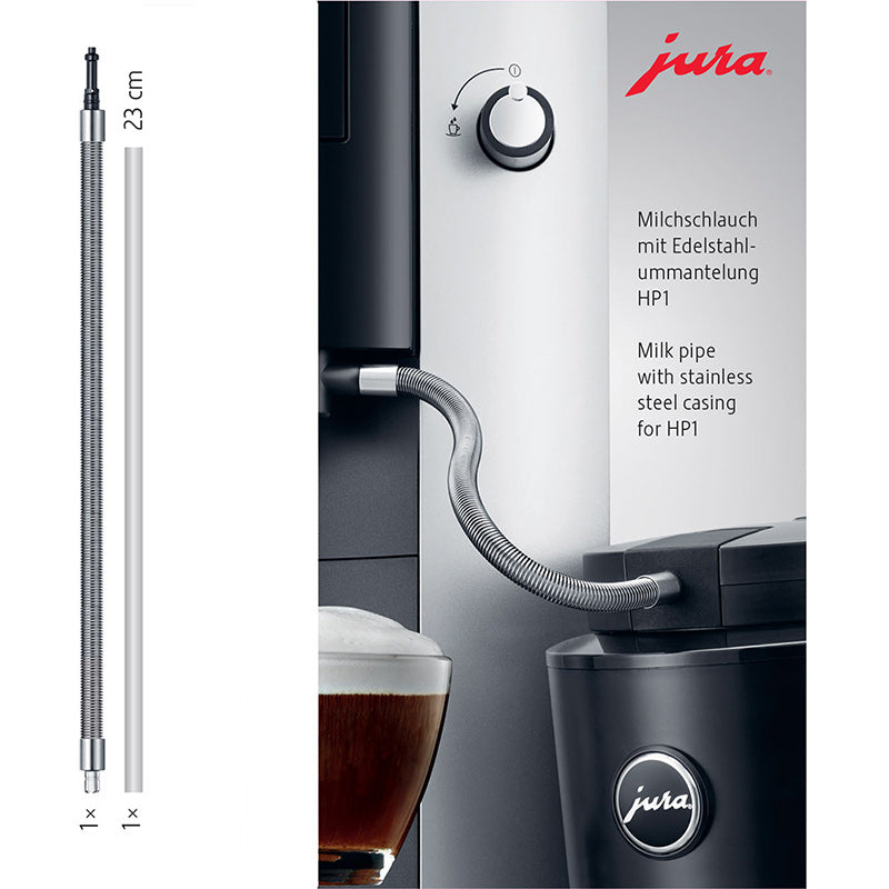Jura Milk Pipe with Stainless Steel Casing - HP1 - Design and Grace