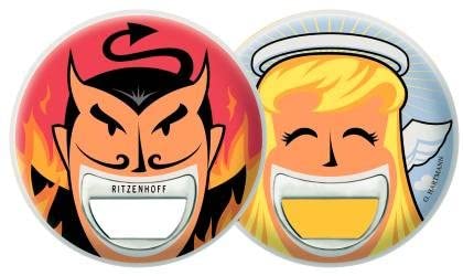 Ritzenhoff, Romeo and Juliet, Angel and Devil, Designer Two Face Bottle Opener in Gift Box - Design and Grace
