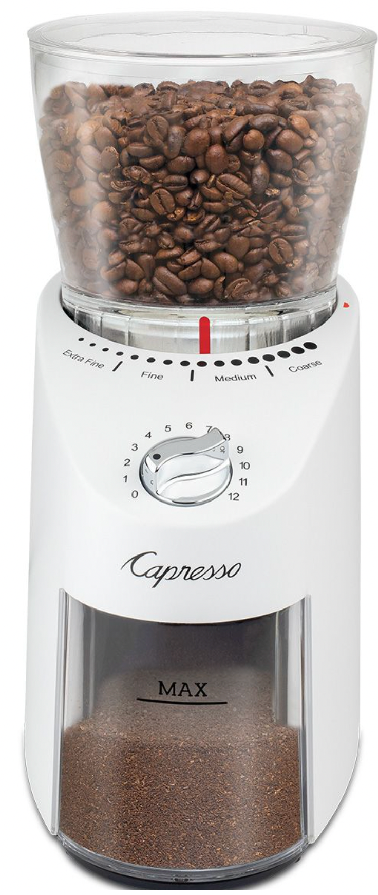 Capresso Infinity Plus Conical Burr Grinder - White