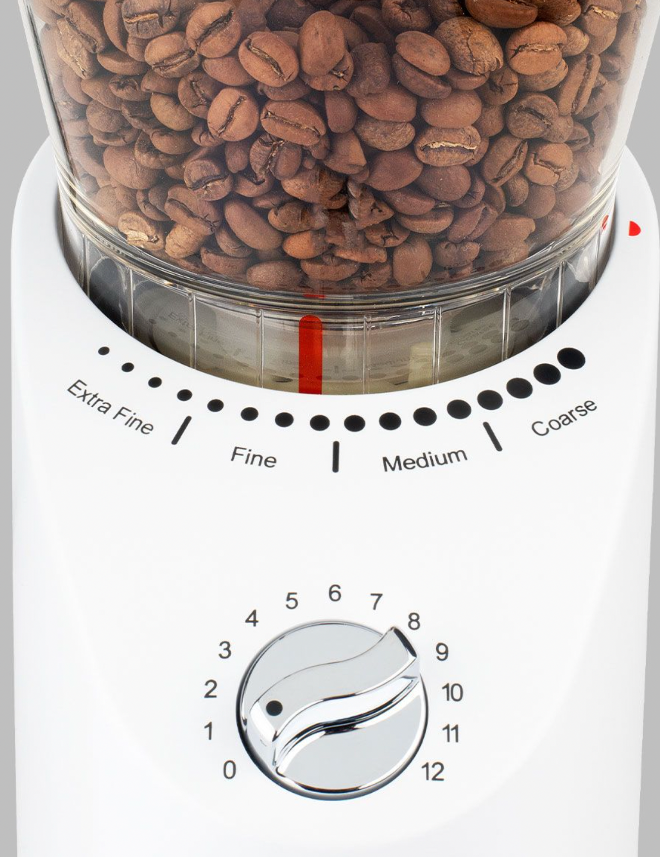 Capresso Infinity Plus Conical Burr Grinder - White - Design and Grace