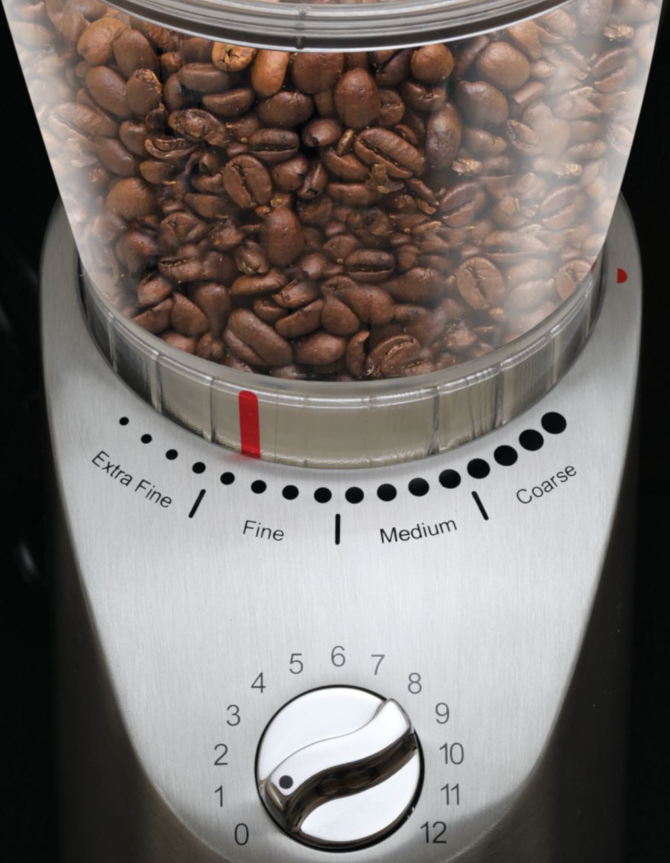 Capresso Infinity Plus Conical Burr Grinder - Die Cast Stainless Steel