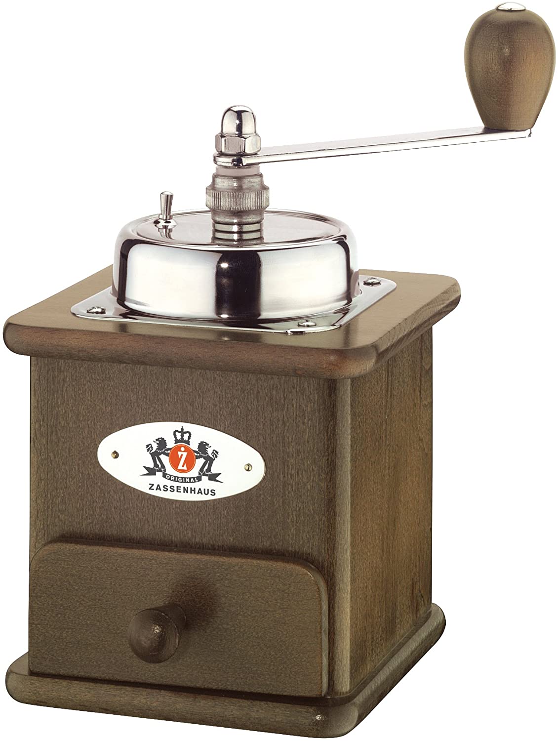 Zassenhaus "Brasilia" Manual Coffee Mill - Dark Beech Wood - Design and Grace