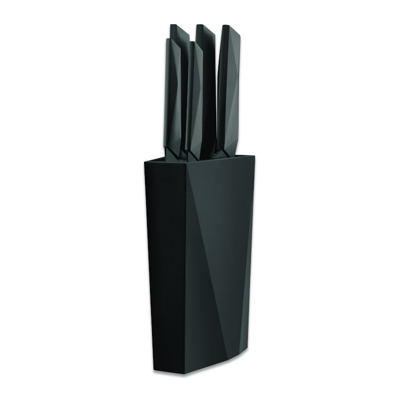 TB Tarrerias Bonjean - Furtif 6 Piece Kitchen Knife Block Set (Black Blades)