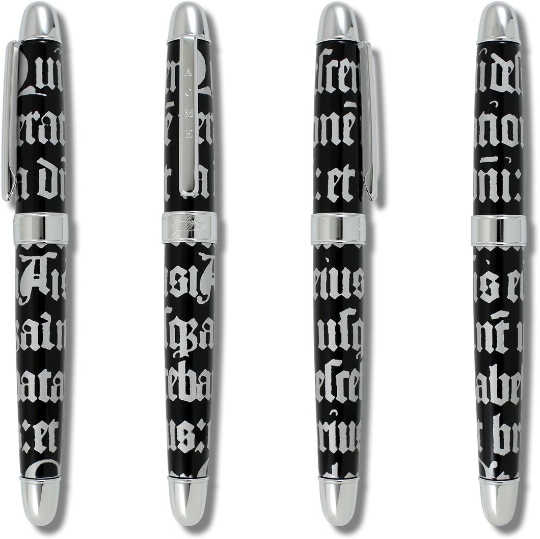 ACME Studios Gothic Script Silver Roller Ball Pen by Rod Dyer (PRD36R)