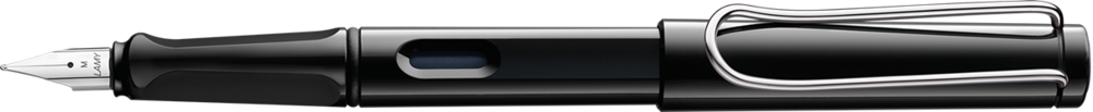 LAMY Safari Fountain Pen - Shiny Black - Medium - L19BKM - Design and Grace