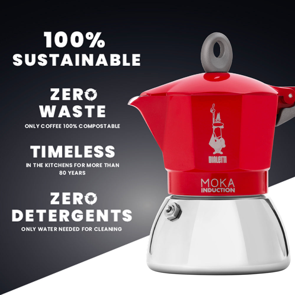 Bialetti - Moka Induction - Red - Espresso Maker