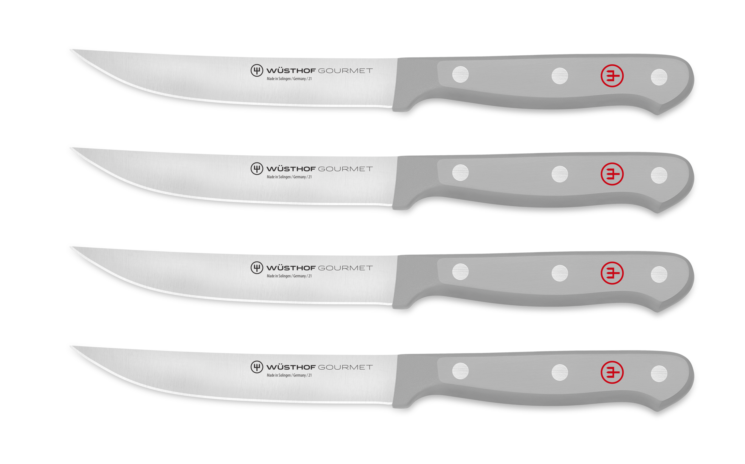 Wüsthof GOURMET 4pc Steak Knife Set Grey