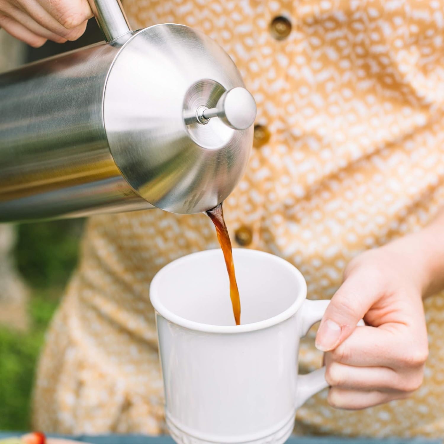 Frieling Double-Walled Stainless Steel French Press Coffee Maker - Brushed Finish