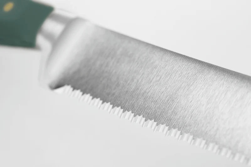 Wüsthof CLASSIC 9" Double-Serrated Bread Knife, Fresh Rosemary - Precision Double Serrations for Cleaner Slices
