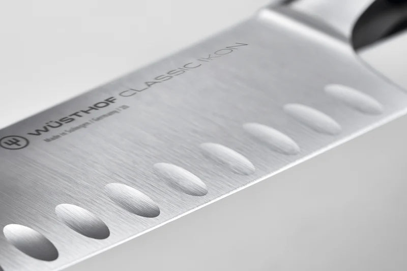 Wüsthof CLASSIC IKON 7" Hollow Edge Nakiri - Built for Vegetables, Herbs, and Fruit