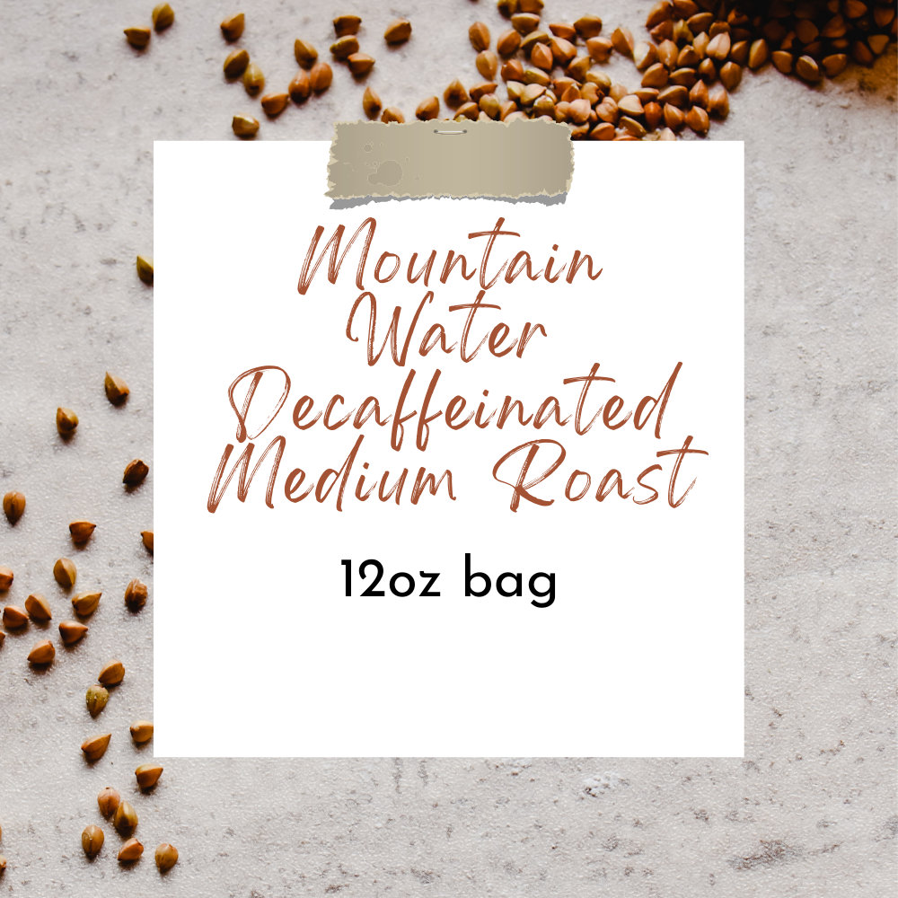 DesignandGrace Mountain Water Decaffeinated Medium Roast Coffee Beans - 12 oz