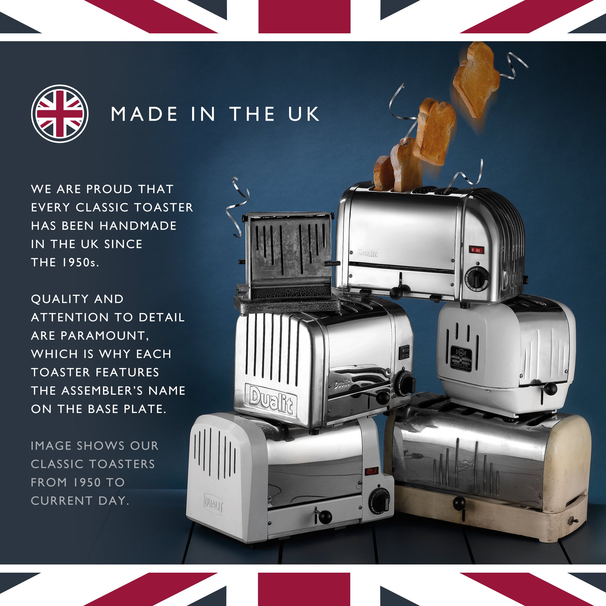Dualit Classic 2-Slice Toaster - Copper Finish | Handcrafted in England | Authorized USA Dealer