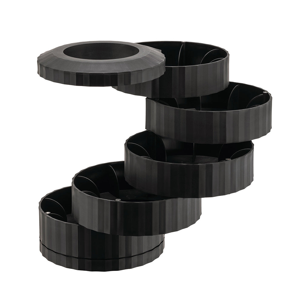 Alessi MDL19 B Plissé Capsule Holder for Nespresso Machines  - Black