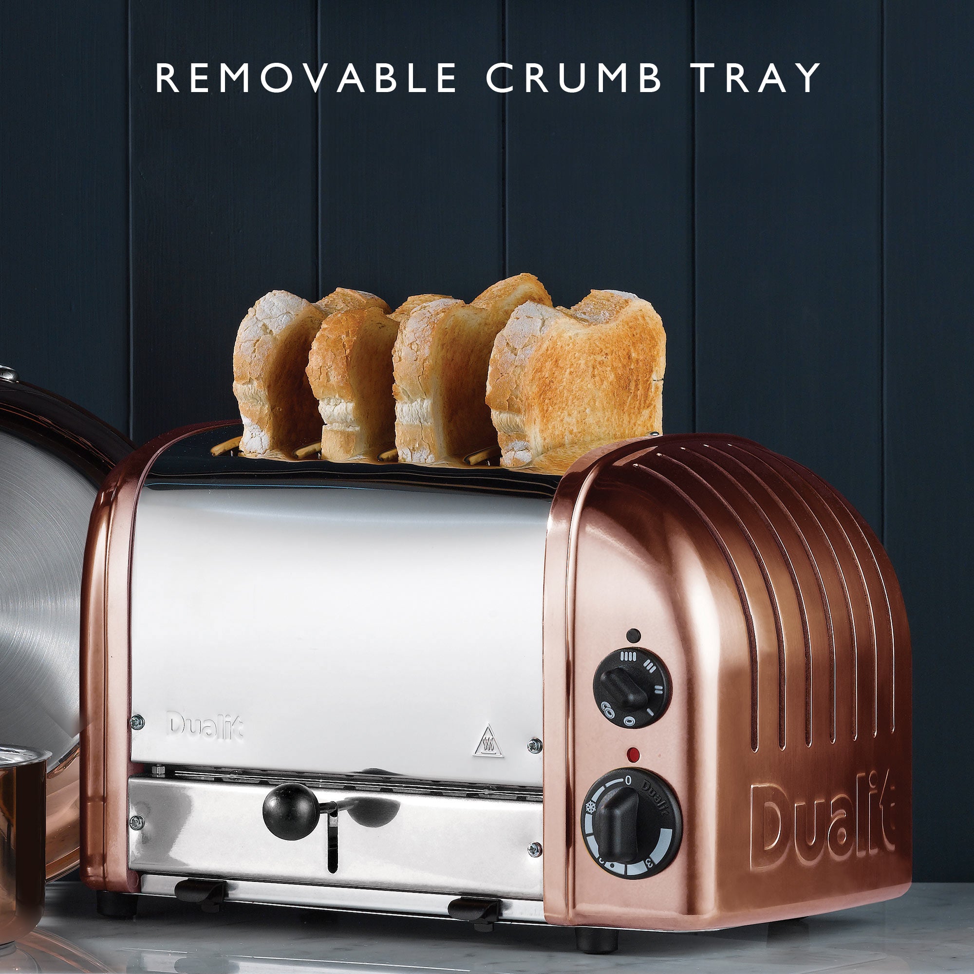 Dualit Classic 4-Slot Toaster - Copper | Handcrafted in England | Authorized USA Dealer