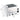 Dualit Classic 4-slice toaster in white with its dimensions: 8.6 in high, 8.2 in deep, 14.1 in wide