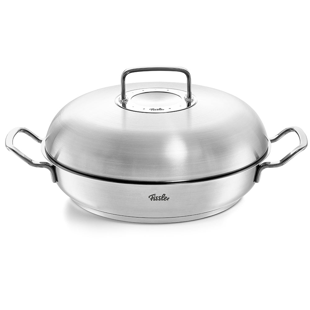 Fissler - Original-Profi Collection® Stainless Steel Serving Pan with High Dome Lid - 11 Inch - Design and Grace