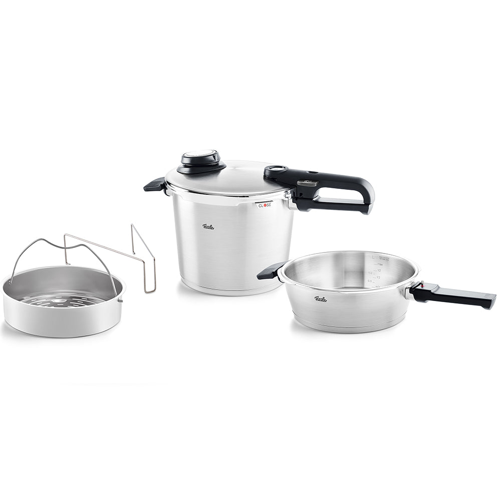 Fissler - Vitavit® Premium Pressure Cooker and Skillet Set, 2.6 Quart & 6.3 Quart