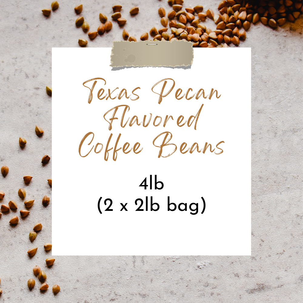 DesignandGrace Texas Pecan Flavored Coffee Beans - 4lb