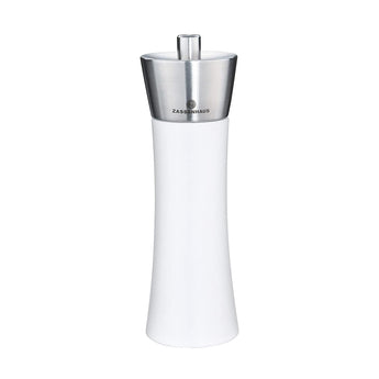 Zassenhaus Augsburg Pepper Grinder Mill, 7-Inch - Black or White - Design and Grace
