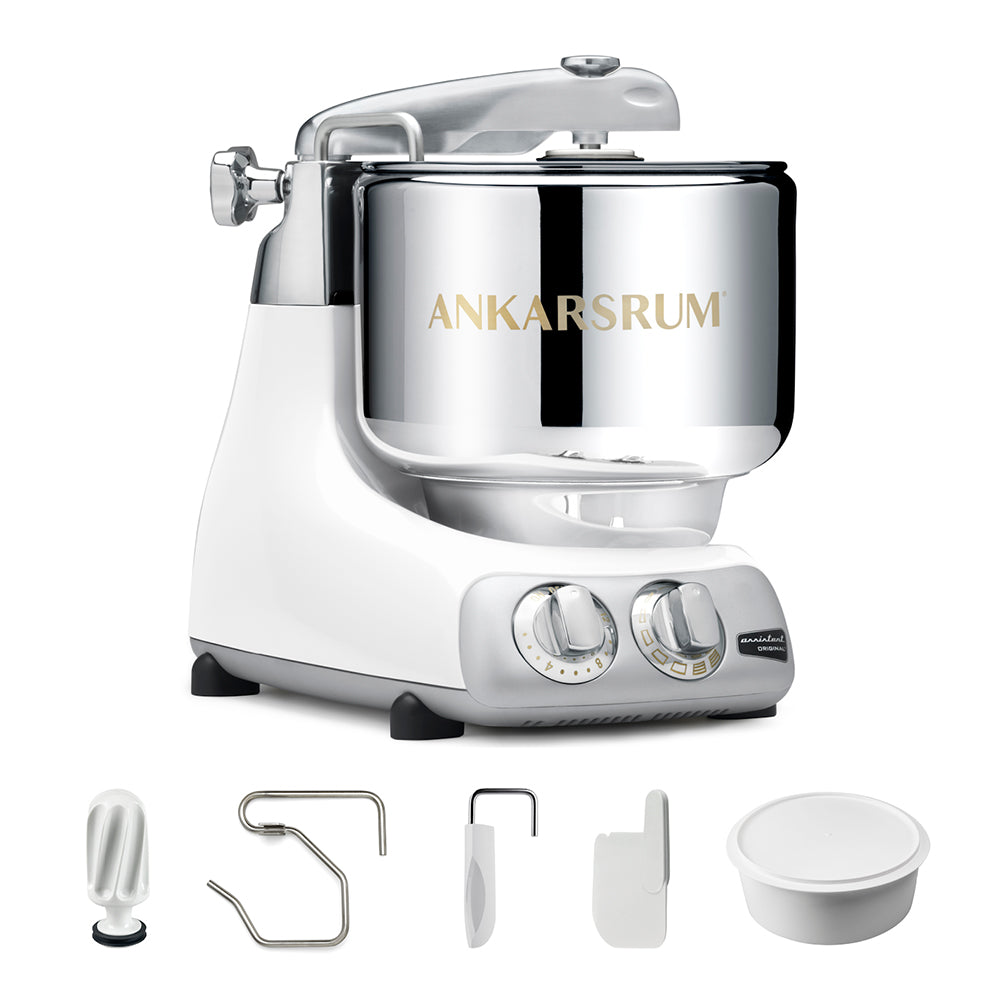 Ankarsrum Assistent Original Stand Mixer Essential Package - Glossy White