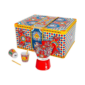 Bialetti Moka Express Dolce & Gabbana Gift Set - Sicilian Cart - Design and Grace