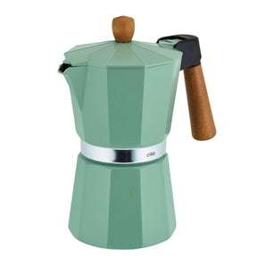 Cilio Legno 15 oz. Stovetop Espresso Maker - Mint