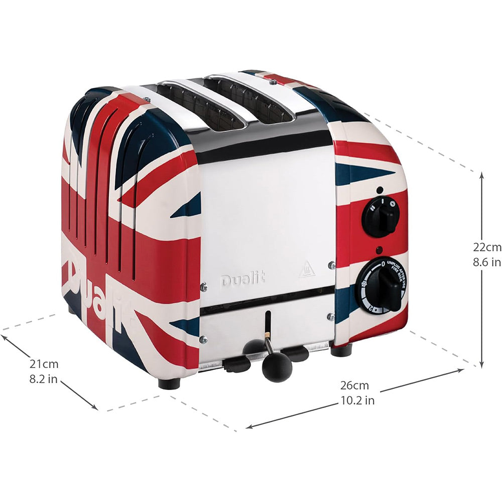 Dualit Classic 2-Slice Toaster - Union Jack | Handcrafted in England | Authorized USA Dealer