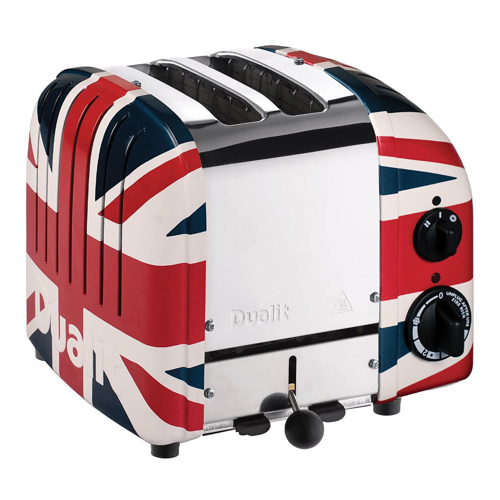 Dualit toaster with Union Jack design on a white background