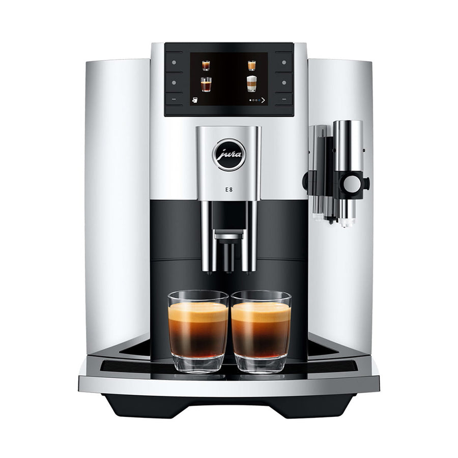 Jura E8 Chrome Coffee Machine 15646 front view