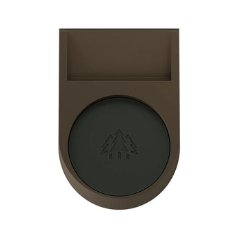 HORL 3 Dock in Dark Bronze seen from above, with the HORL logo on the round seat