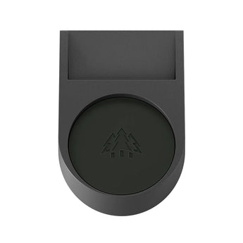 HORL 3 Dock in Graphite seen from above, with the HORL logo on the round seat