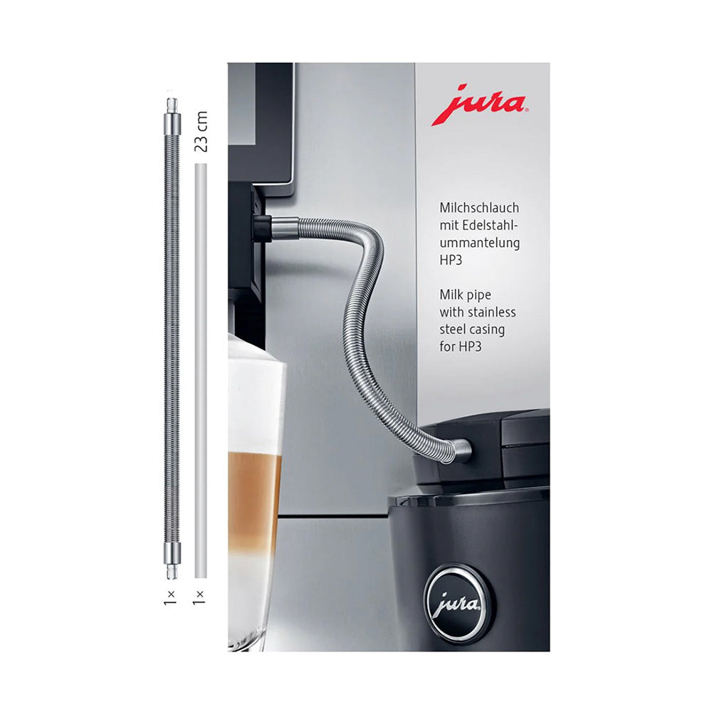 Jura Milk Pipe with Stainless Steel Casing - HP3 for GIGA X8, GIGA 10, X8, Z10, Z8, Z6, S8, J-Line, E8