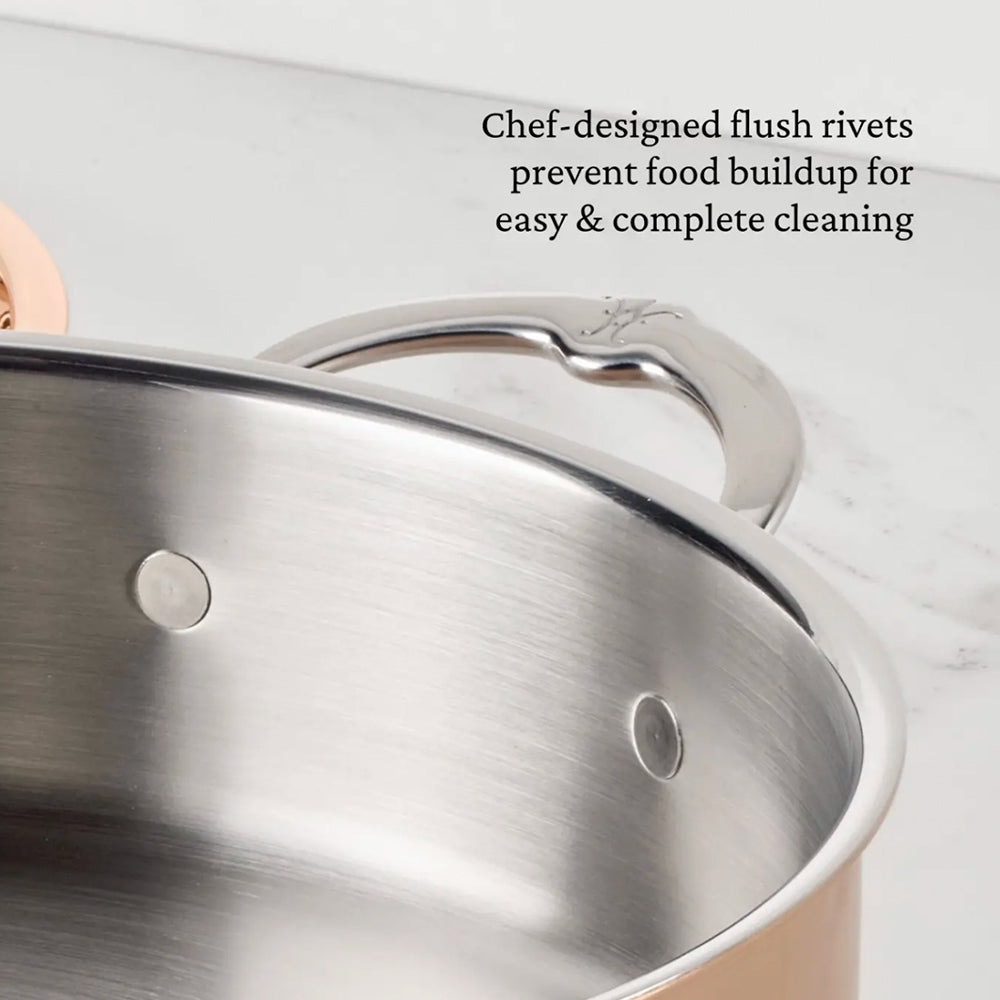Hestan CopperBond Aura 3 Qt. Covered Saucepan - A Versatile Size with Copper Response